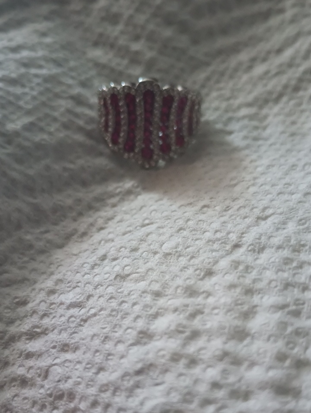 Lab Created Ruby And Crystal Accents Ring Size 8